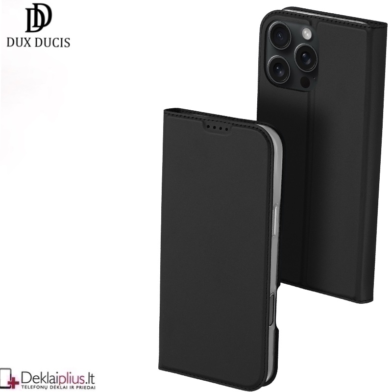 Dux Ducis Skin Pro dirbtinės odos dėklas - juodas (Apple Iphone 16 Pro) Dux Ducis Skin Pro dirbtinės odos dėklas - juodas (Apple Iphone 16 Pro)